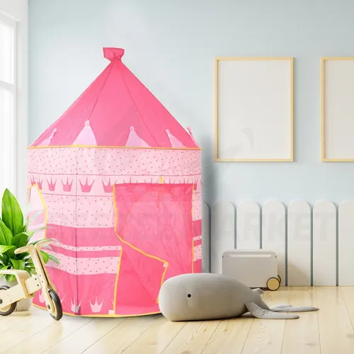 Carpa Castillo Princesa Portátil Plegable Rosada Armable