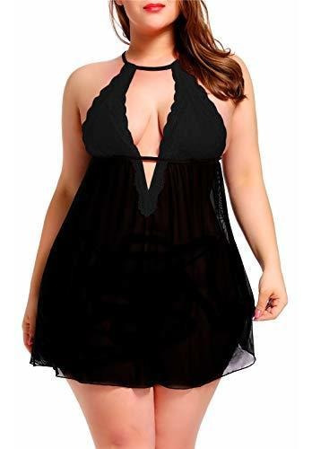 Adoreshe Lencería De Talla Grande Para Mujer Sexy Babydoll D