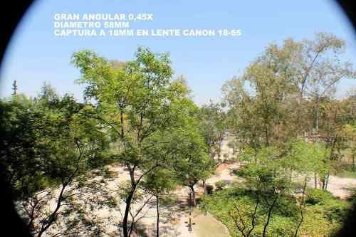 Imagen 3 de 4 de Gran Angular 0.45x + Macro Hd 58mm Lentes 18-55mm Canon