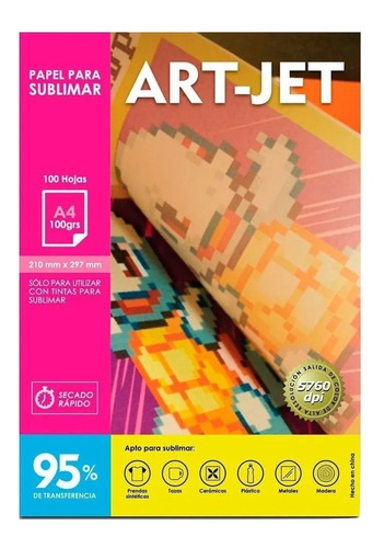 Papel Para Sublimar Específico A4 Art-jet® 100 Hojas Premium