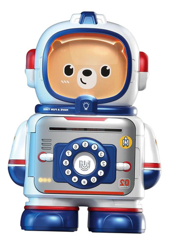 Hucha De Oso Espacial, Bote De Ahorro, Papel De Azul