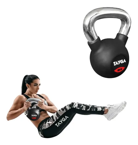 Pesa Rusa 6 Kg/13.2 Lb Kettlebell, Funcional Cross Tayga Color Negro