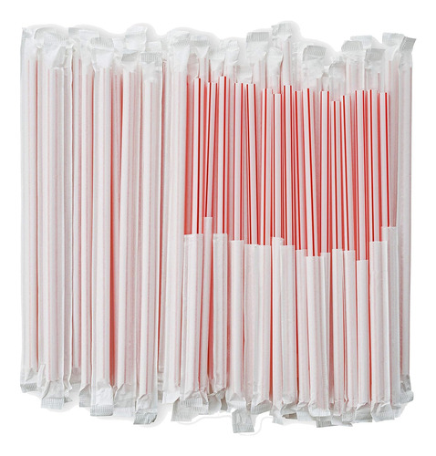 Pajitas De Plastico A Rayas Durahome Envueltas Individual...