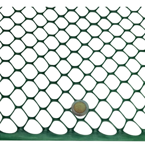 Malla Pollera Hexagonal Plastico 1x12m Color Verde
