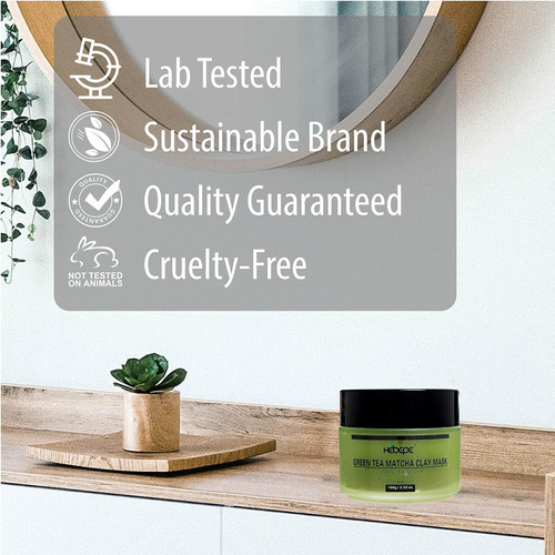 Hebepe Mscara Facial De Arcilla De Desintoxicacin Matcha De