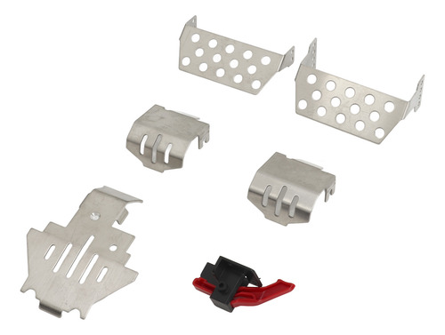 Protector De Acero Inoxidable Rc Car Chassis Armor, 6 Piezas