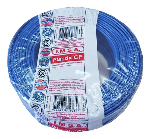 Cable Normalizado 2,5mm2 Celeste Cf 2.5 Cel