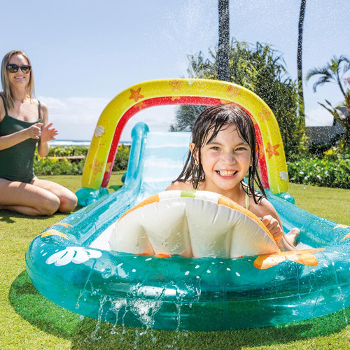 Escorregador Inflável Surf Divertido Com Pranchas Intex