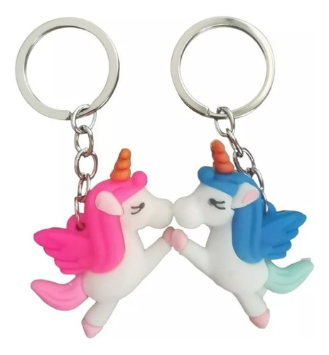 Llavero Unicornio 12 Unid Colores Goma Lindo Regalo Nuevos