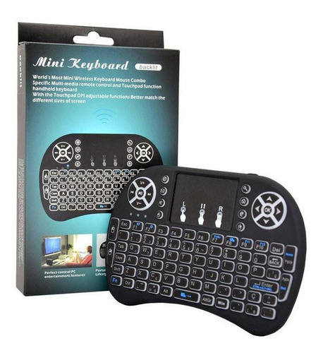 Mini Keyboard Teclado Wifi Controle Com Touch Pad Feitun Cor Preto