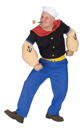 Disfraz Talla X-large Para Hombre De Popeye Halloween