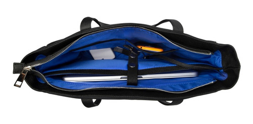 Imagen 3 de 5 de Bolsa Tote Negra De Nylon Impermeable Para Laptop