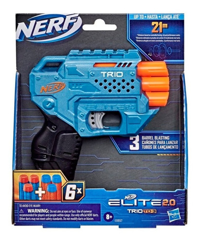 Lanzador Nerf Trio Elite 2.0 Original - Vamos A Jugar