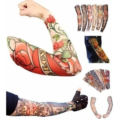 Pack 4 Mangas Protectoras Sol Tatuaje Lycra Unitalla Unisex