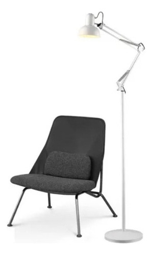 Luminária De Piso Articulada Estética Beleza Estúdio Chão Cor da estrutura Branco