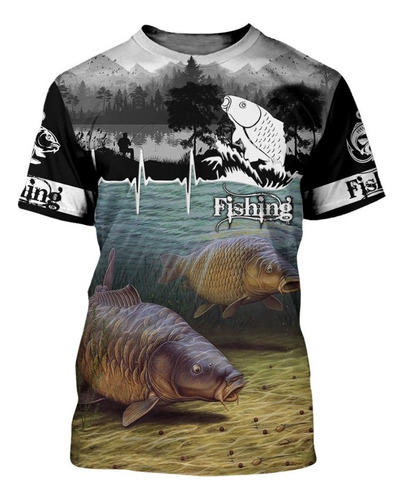 Camiseta Con Estampado 3d De Pesca De Verano 2022