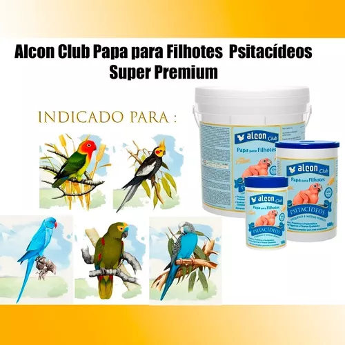 Papa Para Filhotes Psitacídeos Alcon Club 160g - Solos Agropet