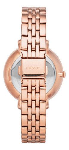 Reloj Dama Fossil Es3546 Color Oro Rosado De Acero