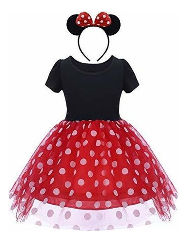 Baby Girls Polka Dots Minnie Birthday Tutu Dress Chr