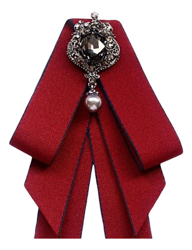 2 Pajarita Preatada Para Mujer, Broche De Estilo Retro Rojo