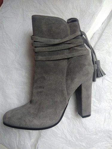 Botas Gamuza Ploma Gris Steve Madden Talla 36