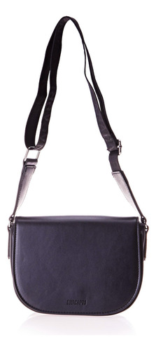 Bolsa Feminina Crossbody Gorgurão Pequena Preta Anacapri