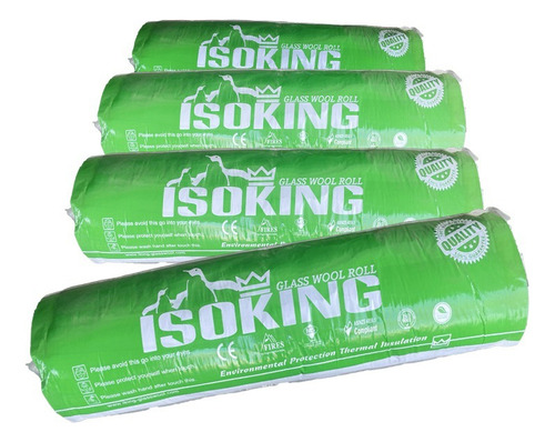 3 Rollos Lana De Vidrio C/ Aluminio Reforzado 80mm X 12m2