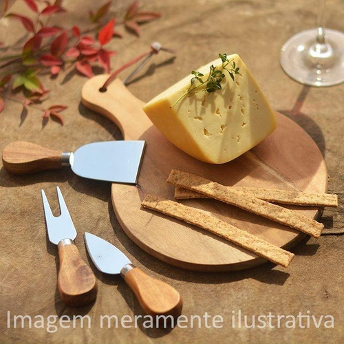 Imagem 4 de 7 de Jogo Para Queijo Com Tábua Cut 4 Peças - Home Style