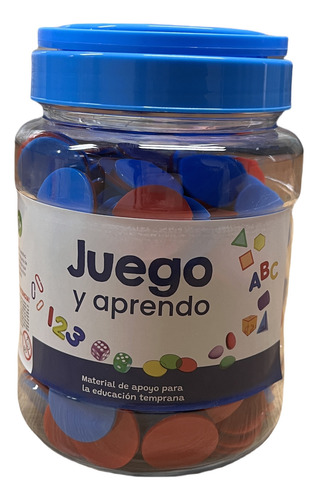 Juego Y Aprendo Contadores Discos Azul Y Rojo Matemáticas