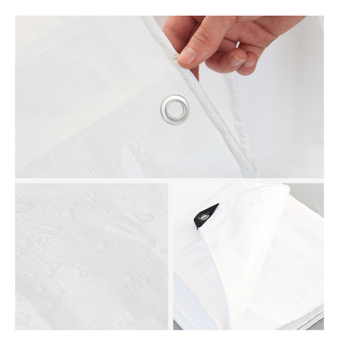 Carpa Impermeable 2x6 Lona Blanca Multiusos Filtro Uv Lona