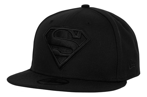 Gorra New Era De Superman Logo Negro, Talla Única De Hombre