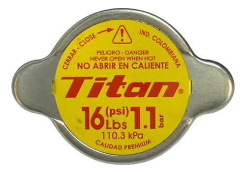Tapa Para Radiador 14/18 Psi 16lbs 1.1 Bar Titan 