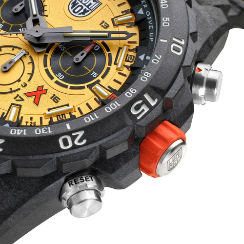 Reloj De Pulsera Luminox Para Hombre Negro Xb.3745 Correa Amarillo