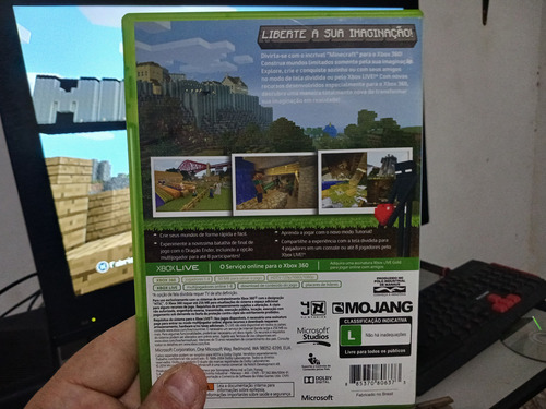 Jogo Xbox 360 Minecraft Original Edition Do Brasil Físico (Usado)