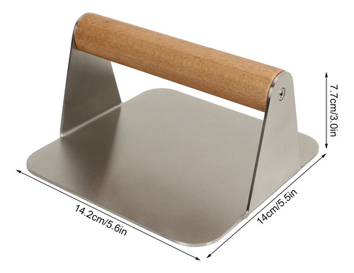 Prensa Smashed Burger Grill Smasher De Acero Inoxidable 304