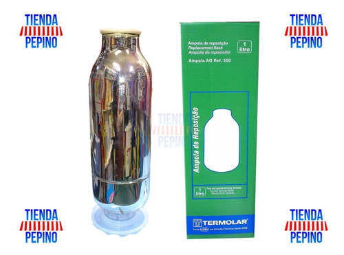 Repuesto Termolar Ampolla Vidrio 1 Litro Tienda Pepino Chimarrita Mundial Personal Termo Frio Calor