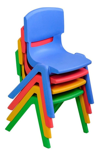 Silla De Plastico Infantil Varios Colores Niños 