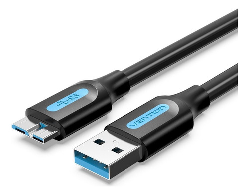 Cable Usb A Micro B Vention Para Discos Duros Usb 3.0 50cm Color Negro