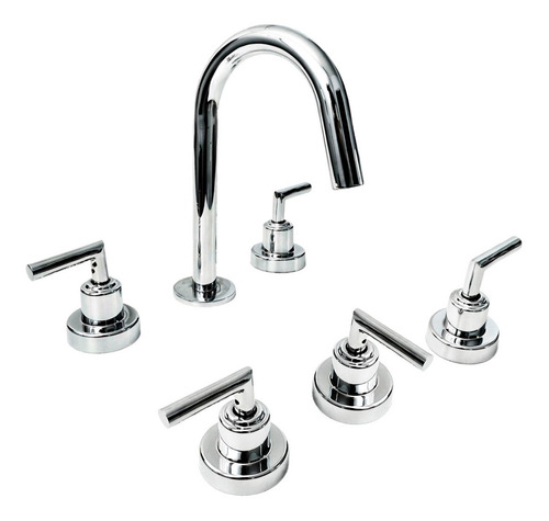 Imagen 1 de 6 de Griferia Lavatorio Bidet Aqualaf Aukan Lever Ceramico Ahora1