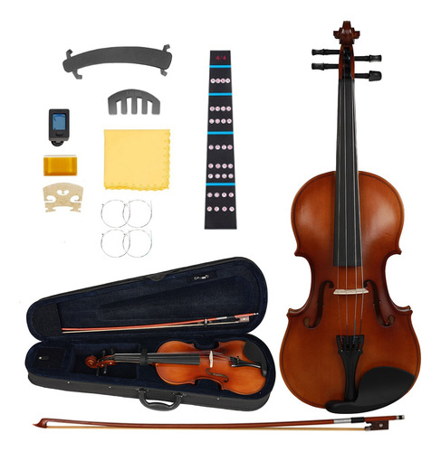 Violín 4/4 Con Accesorios Para Mano Izquierda