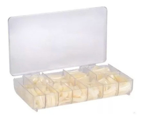 Tips Caja Con 500 Cristal Natural O Blanco Uñas Postizas