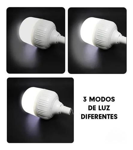 3 Lamparas Linterna Luz Led Nocturna Camping Casa Recargable