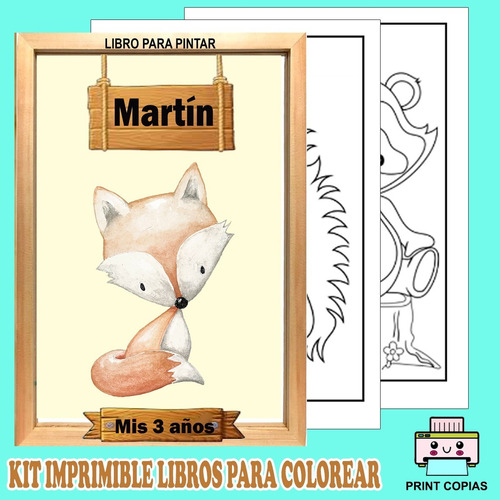 Kit Librito Para Pintar Y Personalizar Animalitos Del Bosque