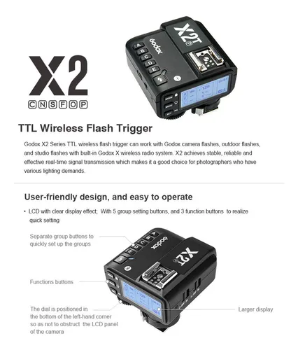 Godox X2t-p Disparador Flash Inalámbrico Para Pentax