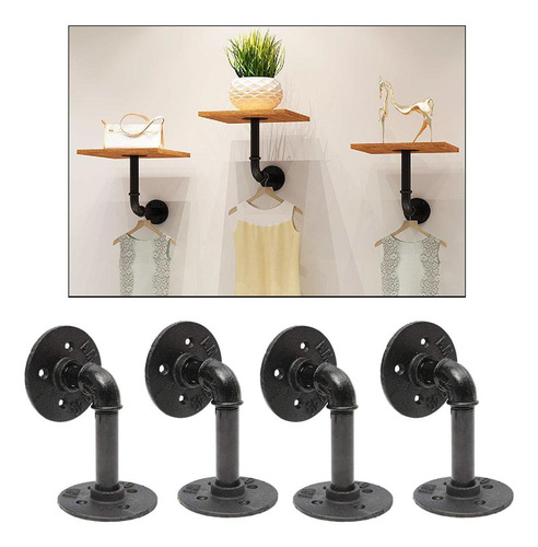 Soporte Compatible Con Maceta De Pared Vertical 4 Piezas -