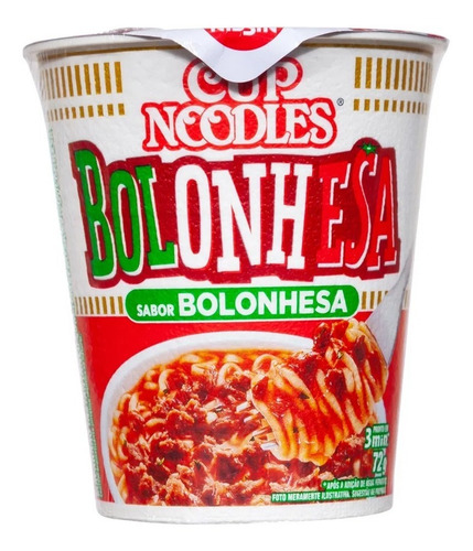 Fideos Cup Noodles Nissin Boloñesa Pack De 6