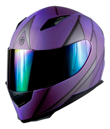 Casco Motocicleta Kov Novak Blade Integral Certificado Dot Violeta Oscuro Solido M