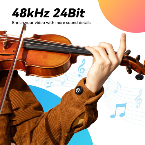 Microfone sem fio Hollyland Lark M2 para iPhone/Android