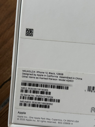 Apple iPhone 12 (128 Gb) - Negro ¡excelente Condiciones! 88% En Batería. Cargador Usb C Incluido. (Usado)