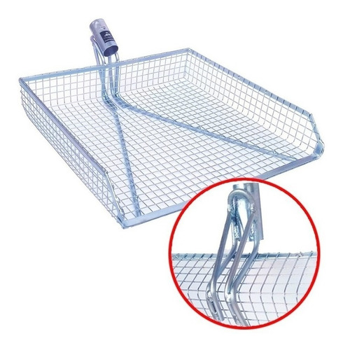 Imagem 2 de 5 de Pá-peneira Limpa Baias Profissional Reforçada Aço Galvanizad